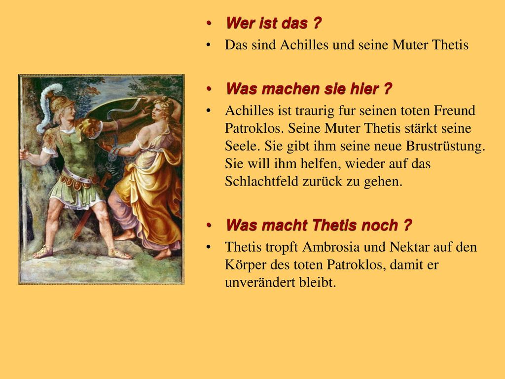 Wer ist das Was machen sie hier Was macht Thetis noch