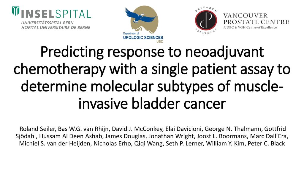 Predicting response to neoadjuvant chemotherapy with a single patient assay to determine molecular subtypes of muscle-invasive bladder cancer