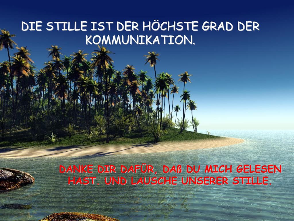DANKE DIR DAFÜR, DAß DU MICH GELESEN HAST. UND LAUSCHE UNSERER STILLE.