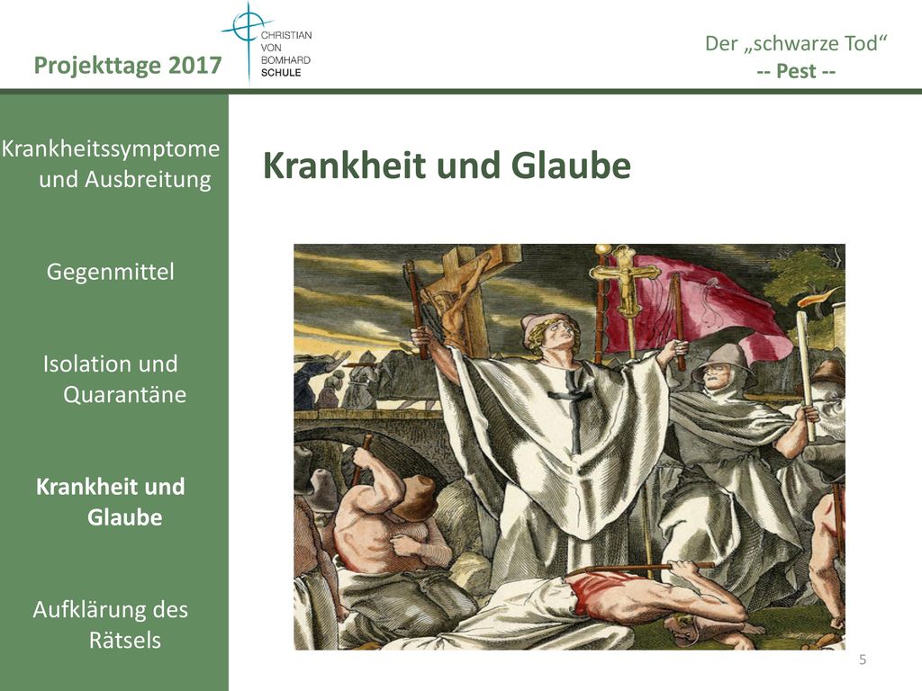 Krankheit und Glaube Projekttage 2017