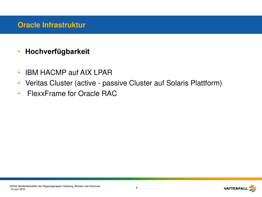 Veritas Cluster (active - passive Cluster auf Solaris Plattform)