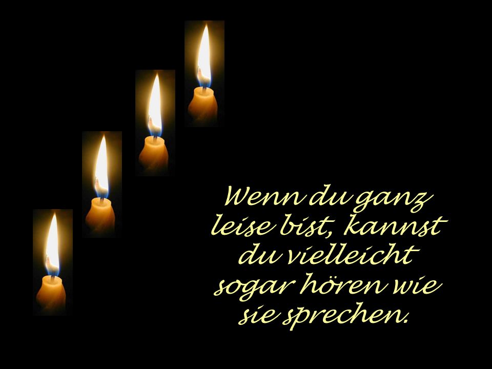 Wenn du ganz leise bist, kannst du vielleicht sogar hören wie sie sprechen.