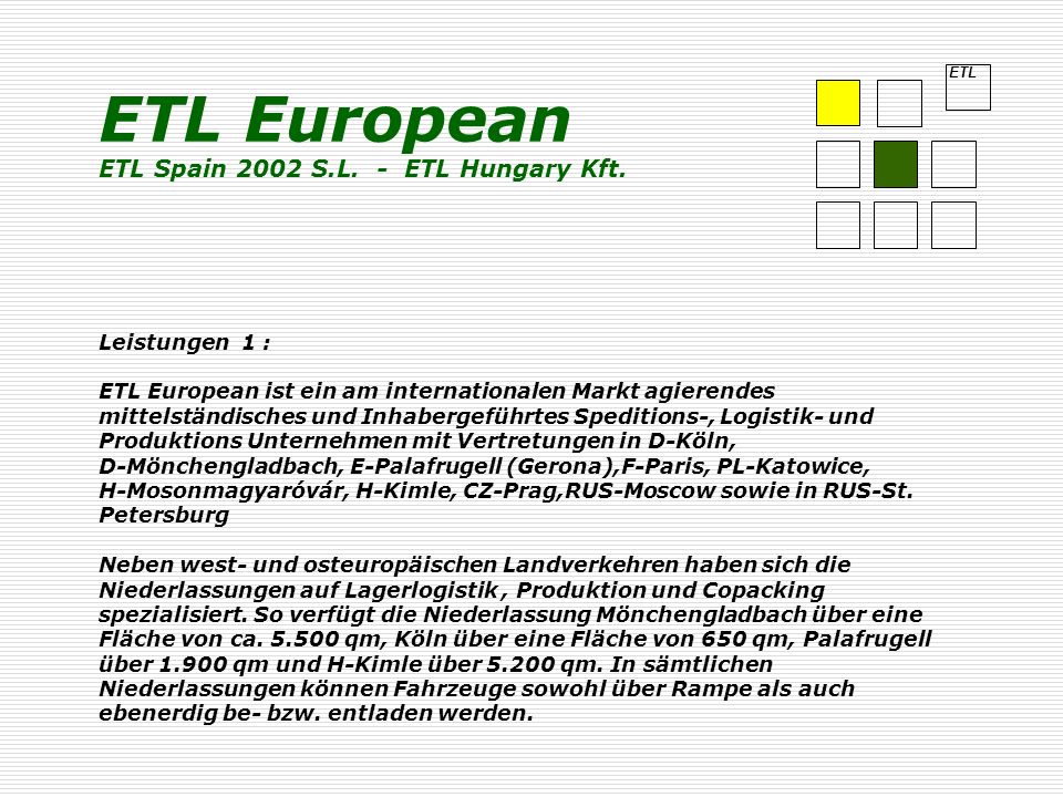 ETL European ETL Spain 2002 S.L. - ETL Hungary Kft.