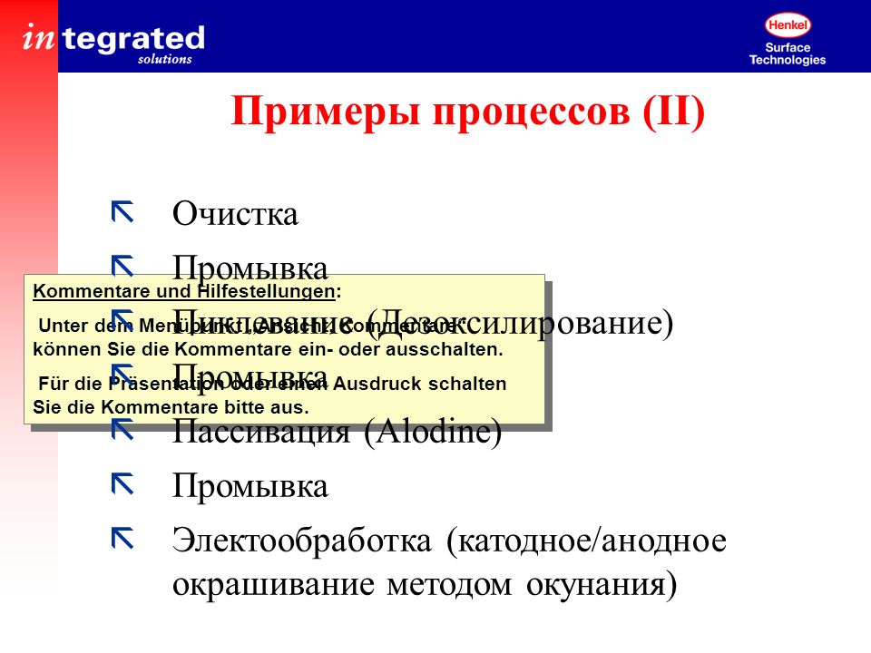 Примеры процессов (II)
