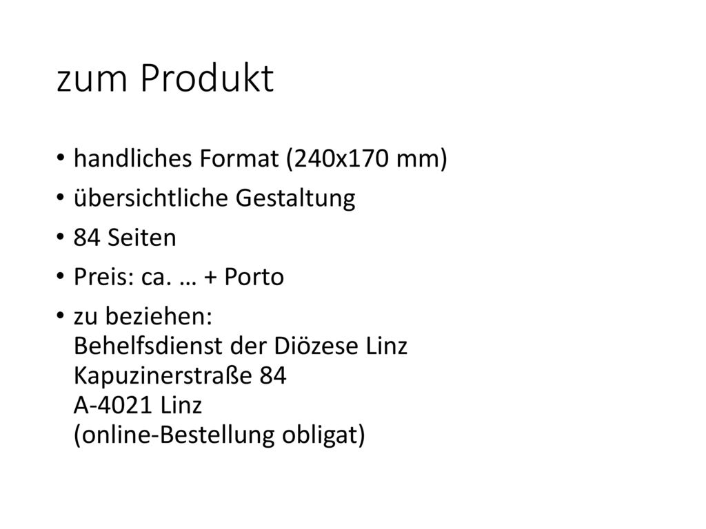 zum Produkt handliches Format (240x170 mm) übersichtliche Gestaltung