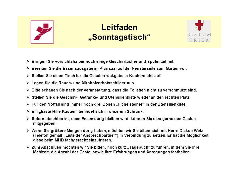 Leitfaden „Sonntagstisch