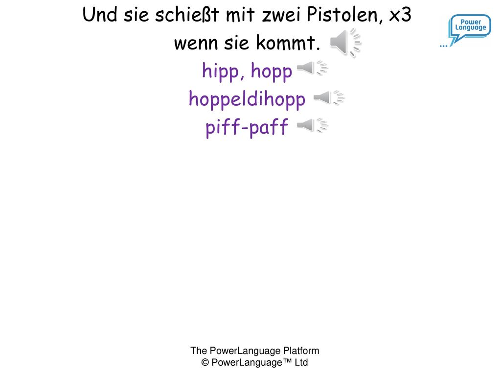 Und sie schießt mit zwei Pistolen, x3 wenn sie kommt