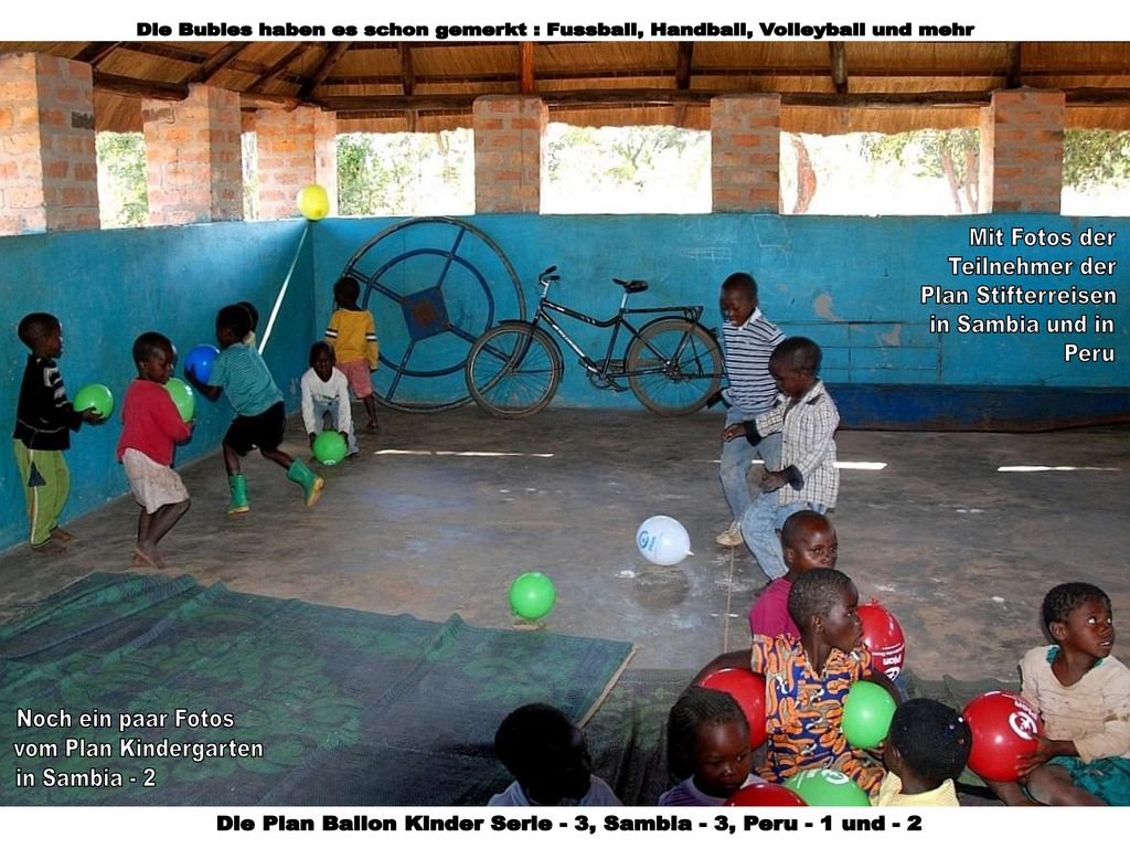 Die Plan Ballon Kinder Serie - 3, Sambia - 3, Peru - 1 und - 2