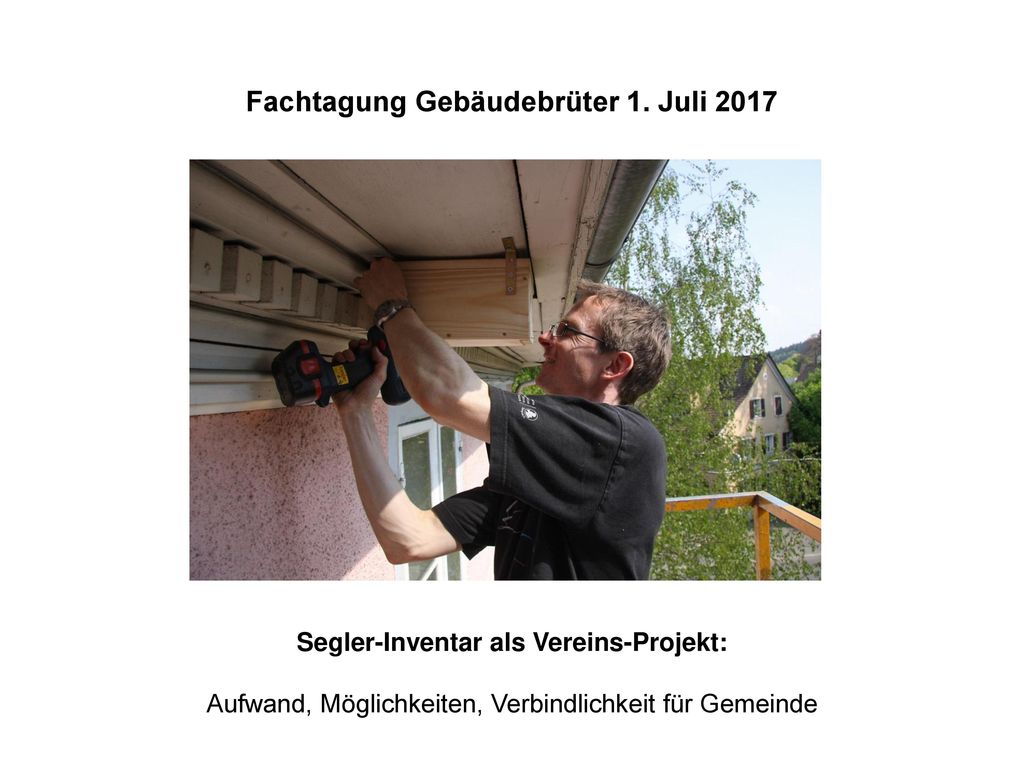 Fachtagung Gebäudebrüter 1. Juli 2017