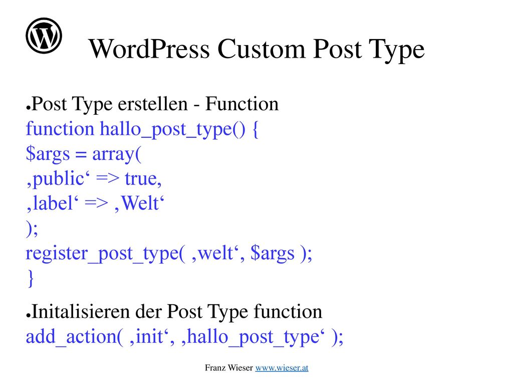 WordPress Custom Post Type
