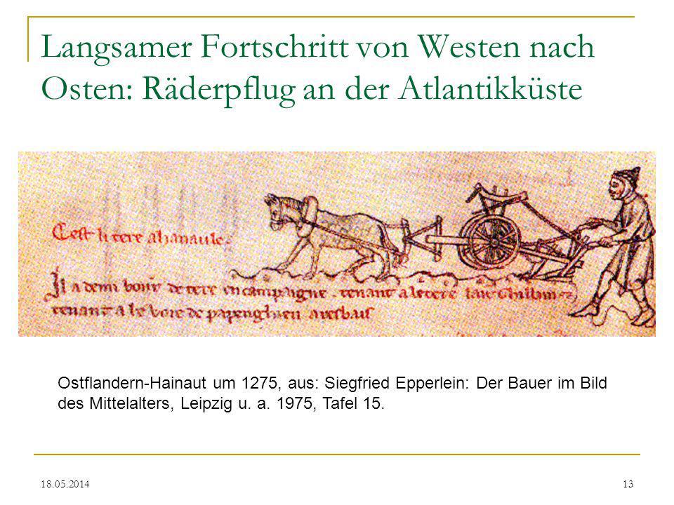Langsamer Fortschritt von Westen nach Osten: Räderpflug an der Atlantikküste