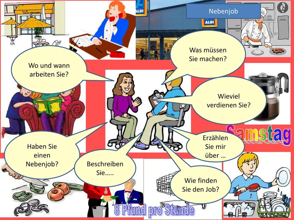 Samstag 8 Pfund pro Stunde Nebenjob Was müssen Sie machen