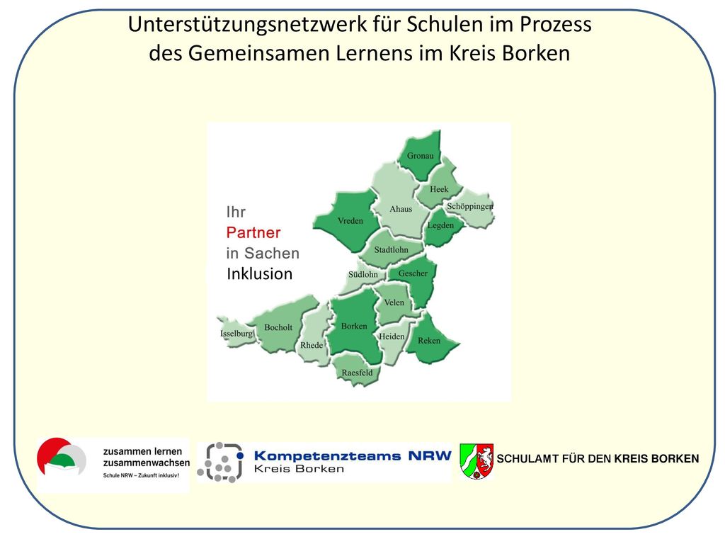 Unterstützungsnetzwerk für Schulen im Prozess des Gemeinsamen Lernens im Kreis Borken