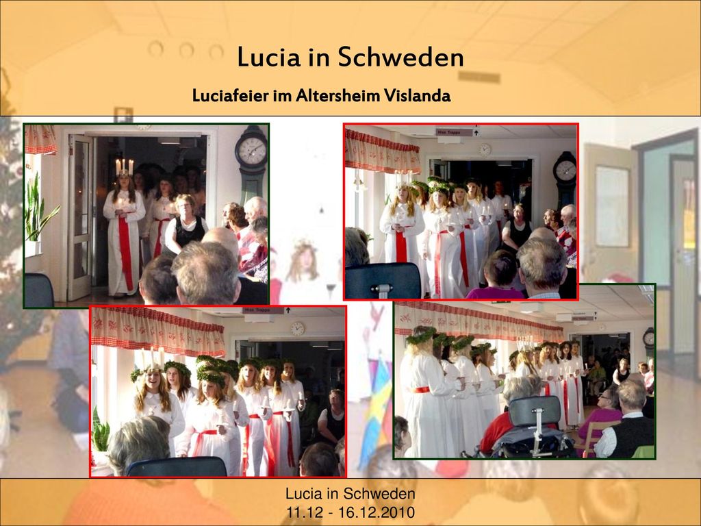Lucia in Schweden Luciafeier im Altersheim Vislanda Lucia in Schweden
