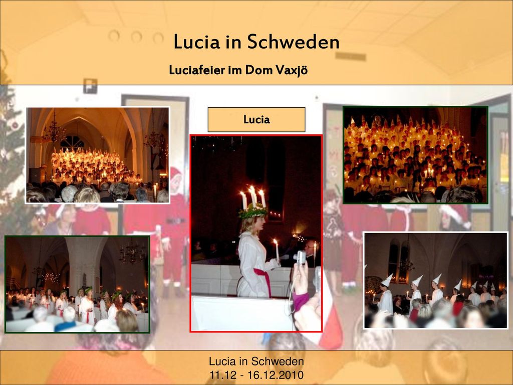 Lucia in Schweden Luciafeier im Dom Vaxjö Lucia Lucia in Schweden