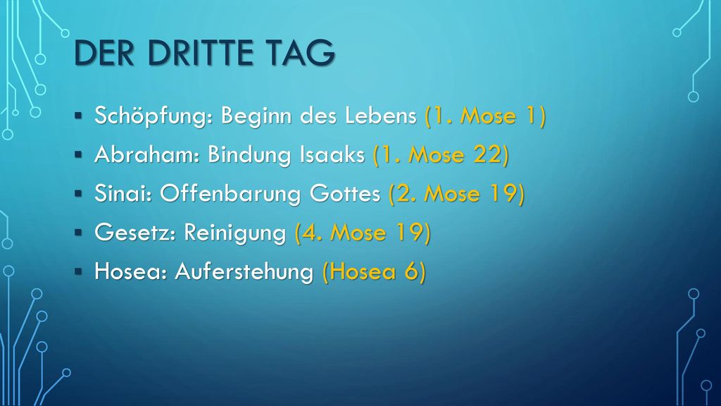 Der dritte Tag Schöpfung: Beginn des Lebens (1. Mose 1)