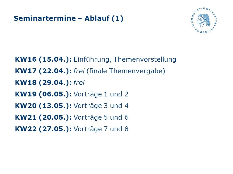 Seminartermine – Ablauf (1)