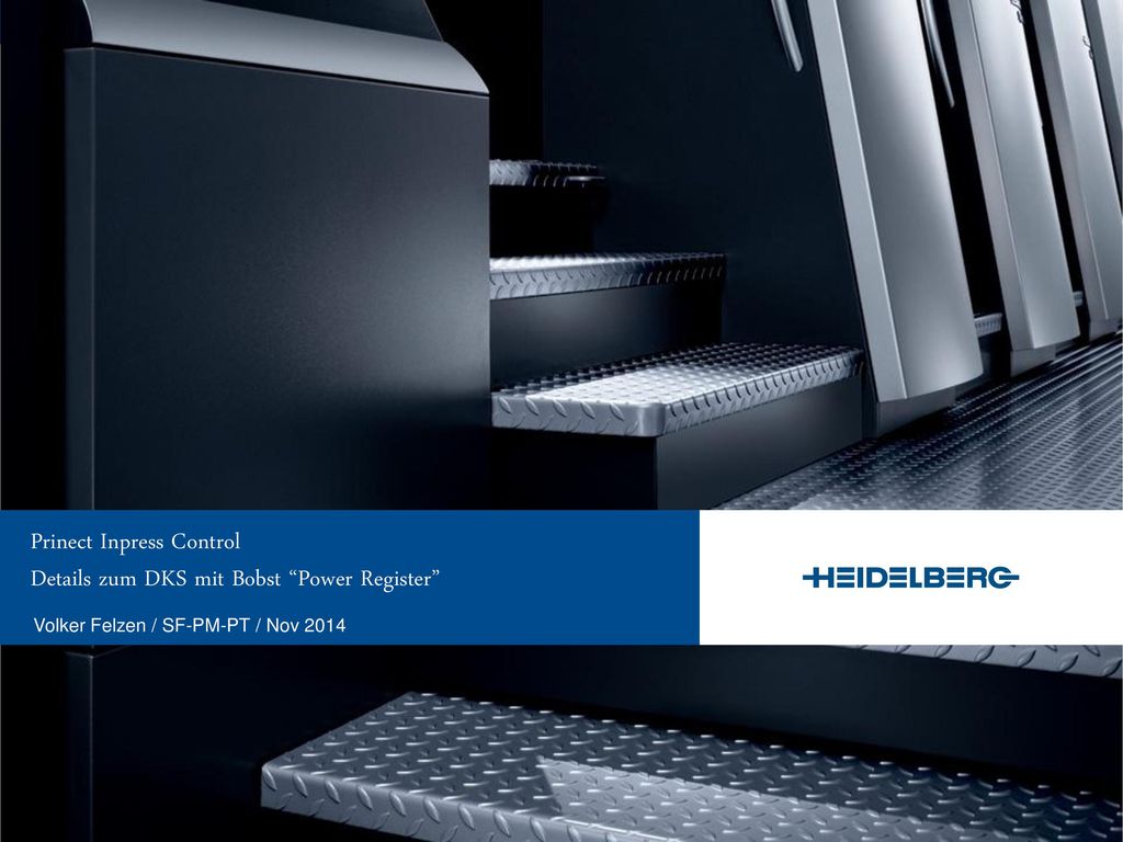 Prinect Inpress Control Details zum DKS mit Bobst Power Register