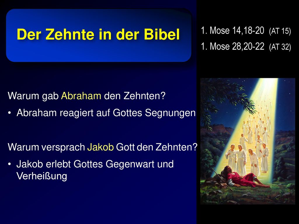 Der Zehnte in der Bibel 1. Mose 14,18-20 (AT 15)