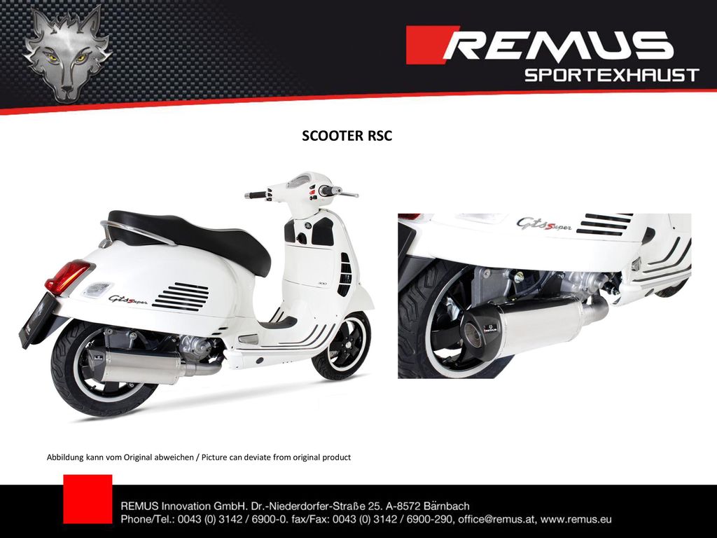 SCOOTER RSC Abbildung kann vom Original abweichen / Picture can deviate from original product