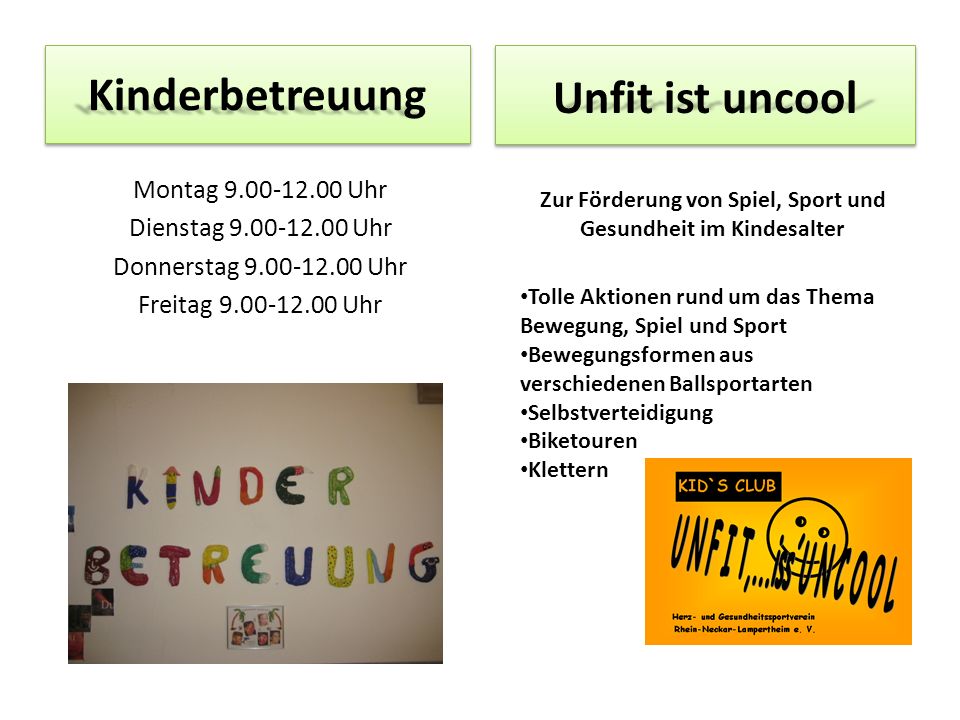 Zur Förderung von Spiel, Sport und Gesundheit im Kindesalter