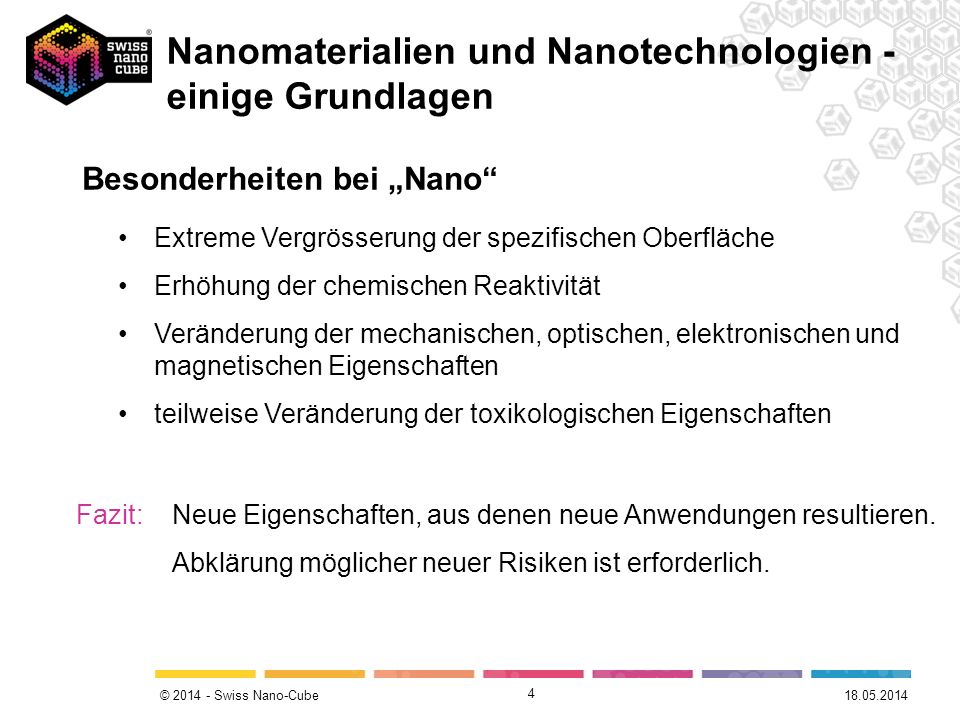 Nanomaterialien und Nanotechnologien - einige Grundlagen