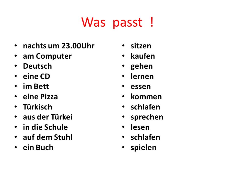 Was passt ! nachts um 23.00Uhr am Computer Deutsch eine CD im Bett