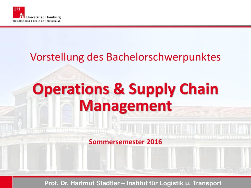 Prof. Dr. Hartmut Stadtler – Institut für Logistik u. Transport