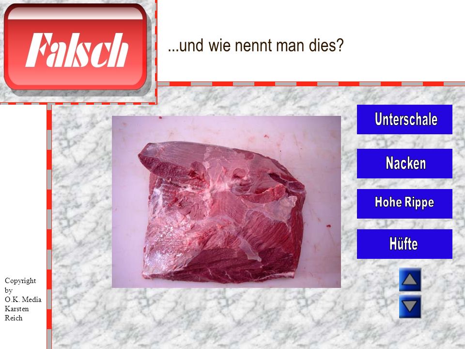 ...und wie nennt man dies Unterschale Nacken Hohe Rippe Hüfte