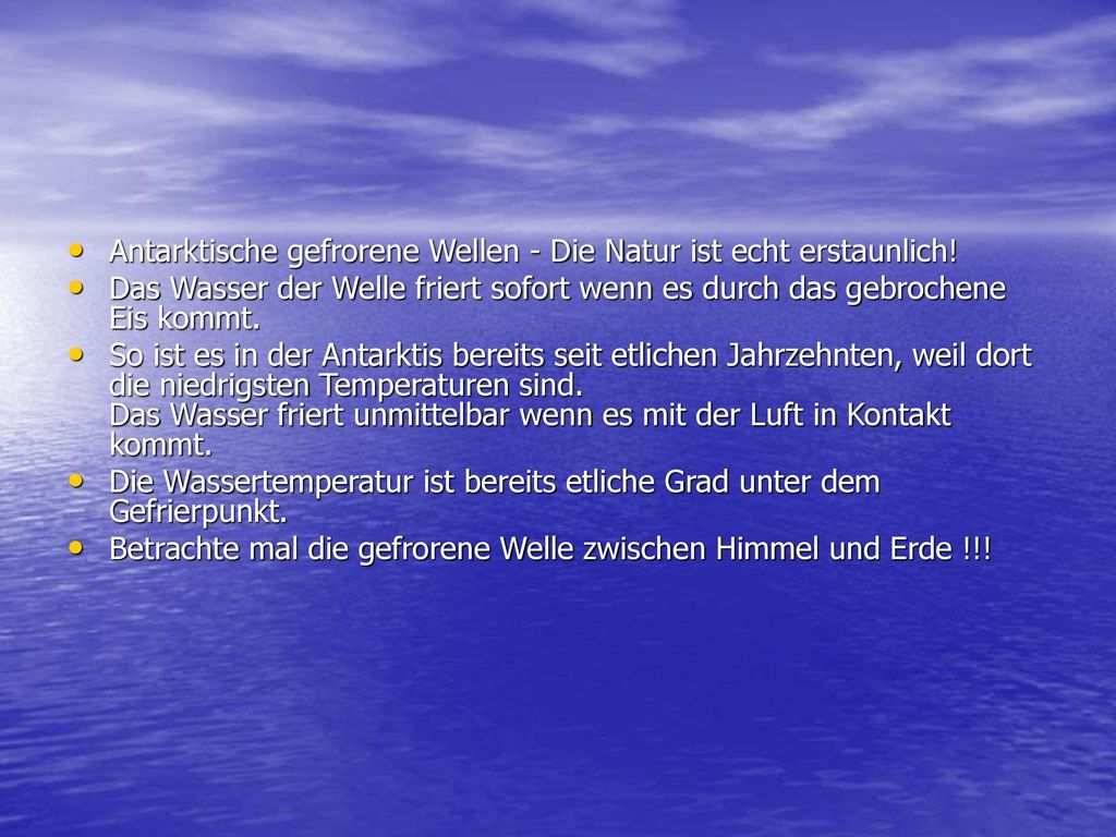 Antarktische gefrorene Wellen - Die Natur ist echt erstaunlich!