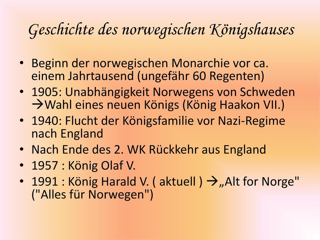 Geschichte des norwegischen Königshauses