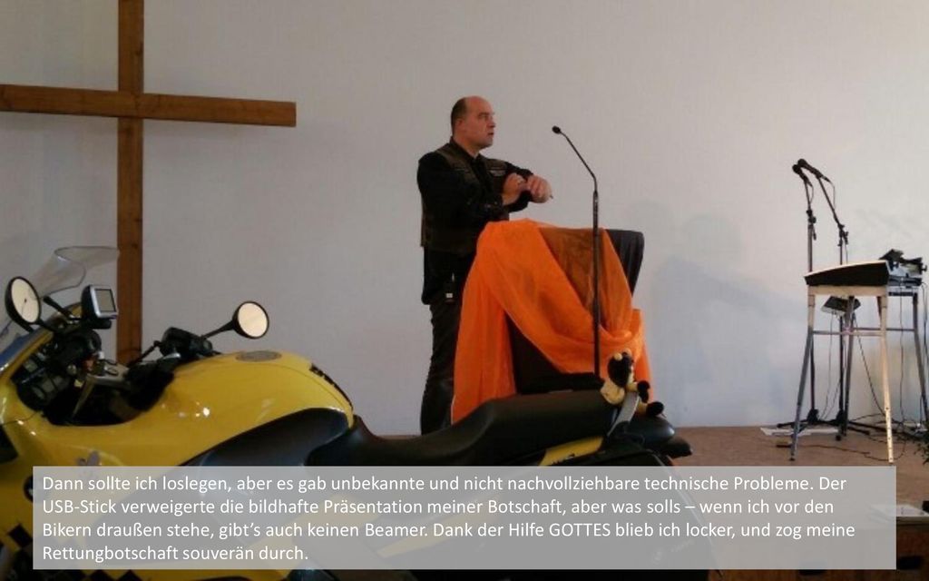 Dann sollte ich loslegen, aber es gab unbekannte und nicht nachvollziehbare technische Probleme.