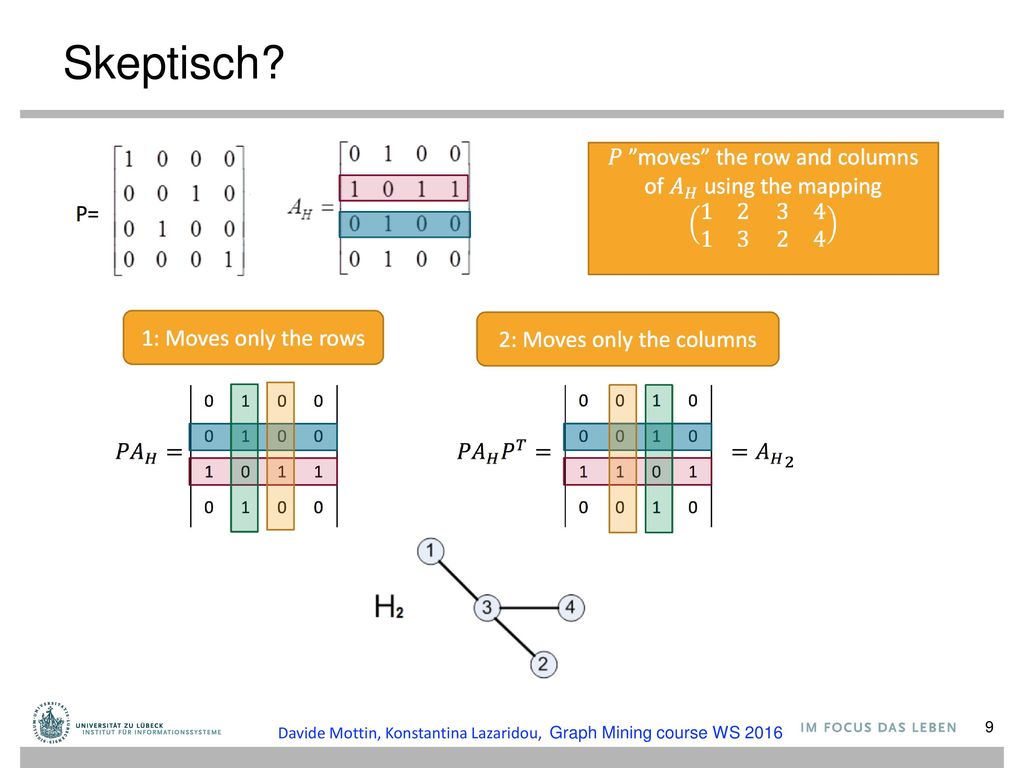 Skeptisch Davide Mottin, Konstantina Lazaridou, Graph Mining course WS 2016
