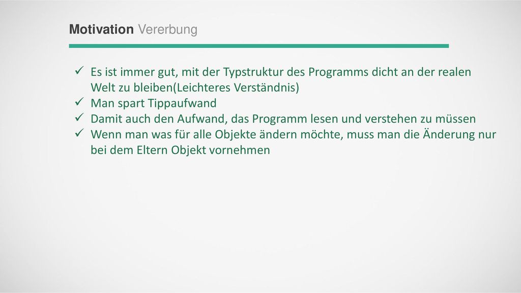 Damit auch den Aufwand, das Programm lesen und verstehen zu müssen