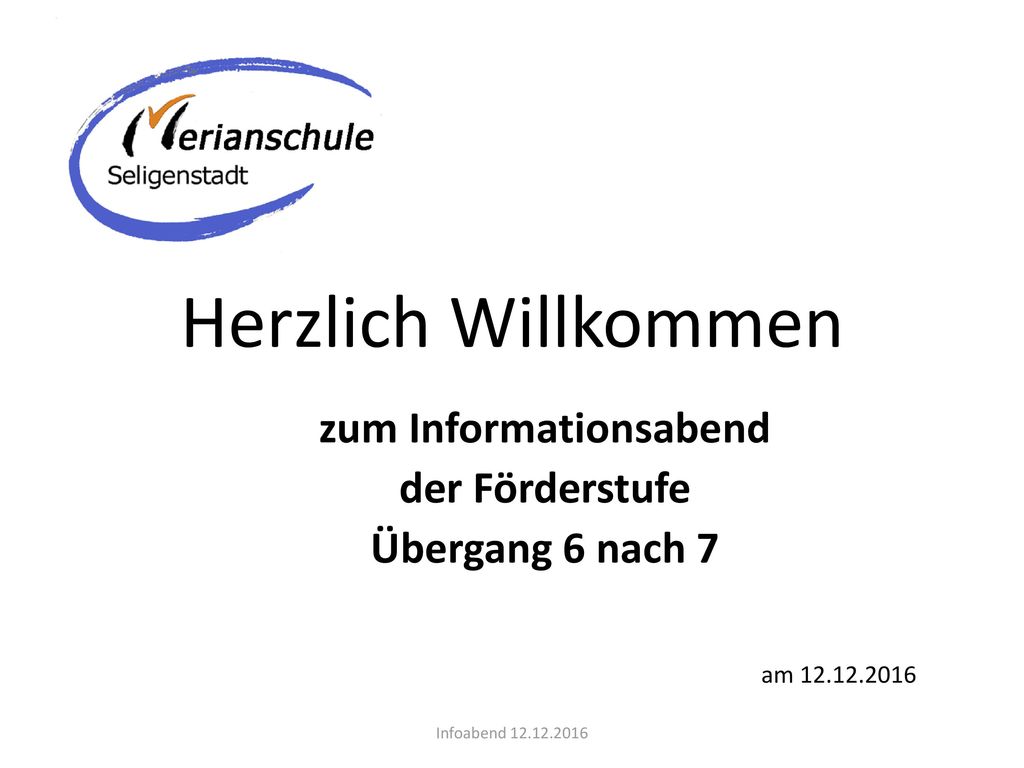 zum Informationsabend der Förderstufe Übergang 6 nach 7 am