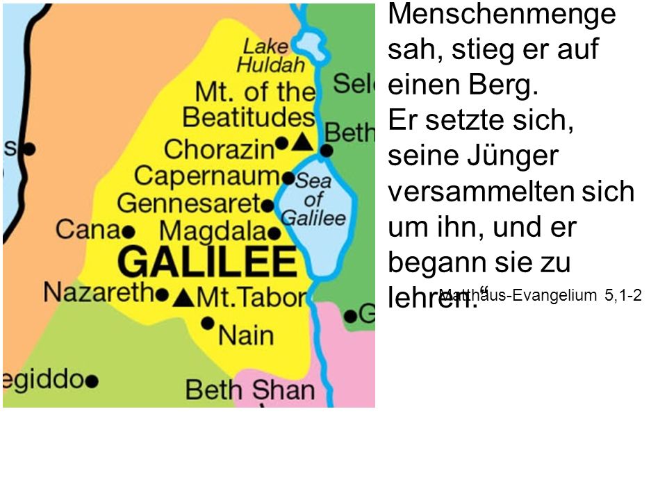 „Als Jesus die Menschenmenge sah, stieg er auf einen Berg