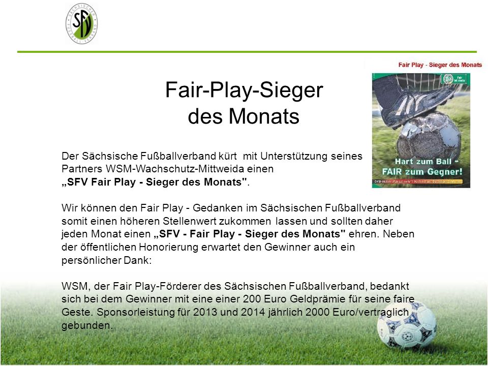 Fair-Play-Sieger des Monats - ppt herunterladen