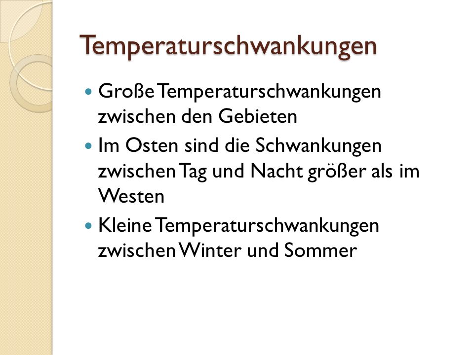 Temperaturschwankungen