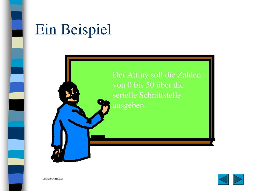 Ein Beispiel Der Attiny soll die Zahlen von 0 bis 50 über die