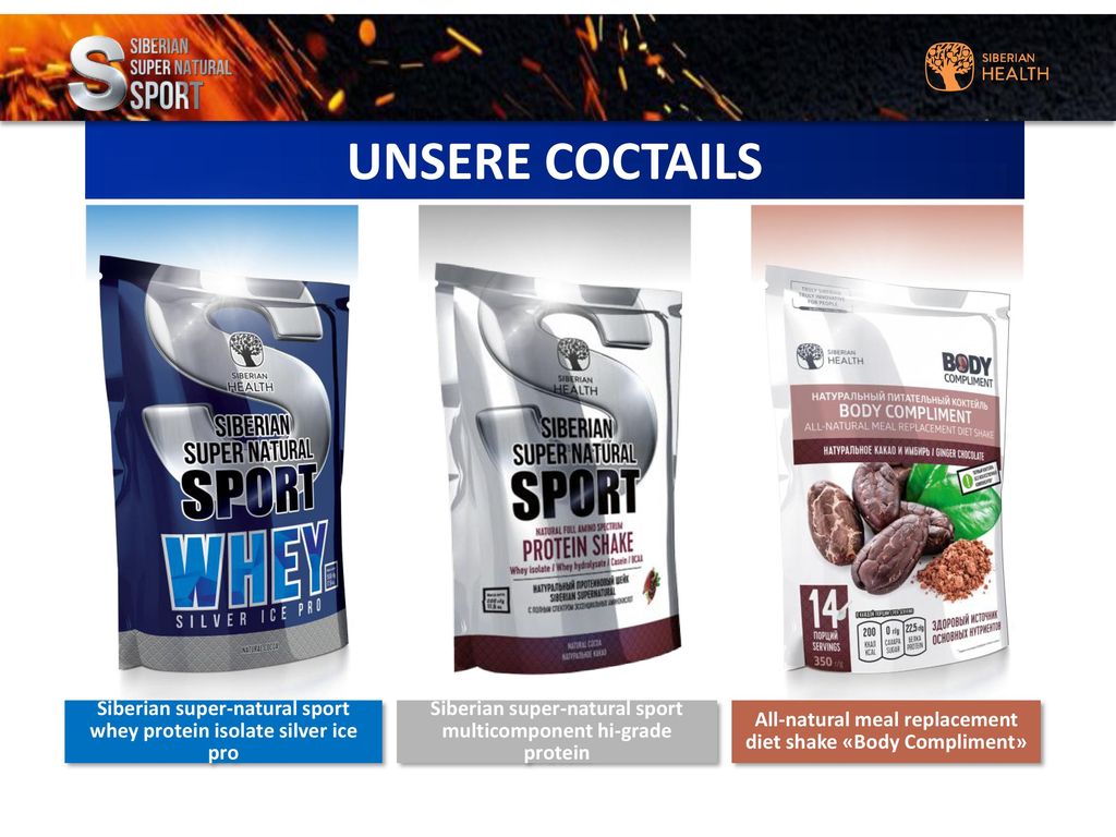 UNSERE COCTAILS Siberian super-natural sport whey protein isolate silver ice pro. Siberian super-natural sport multicomponent hi-grade protein.