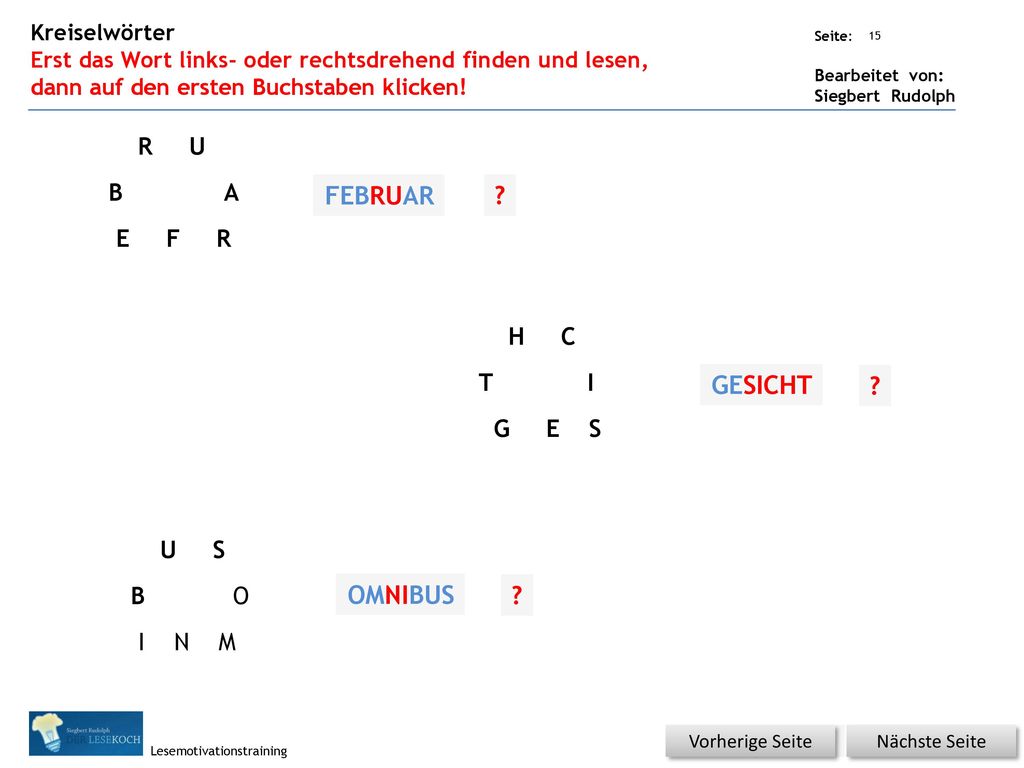 FEBRUAR GESICHT OMNIBUS R U B A E F R H C T I G E S U S B O