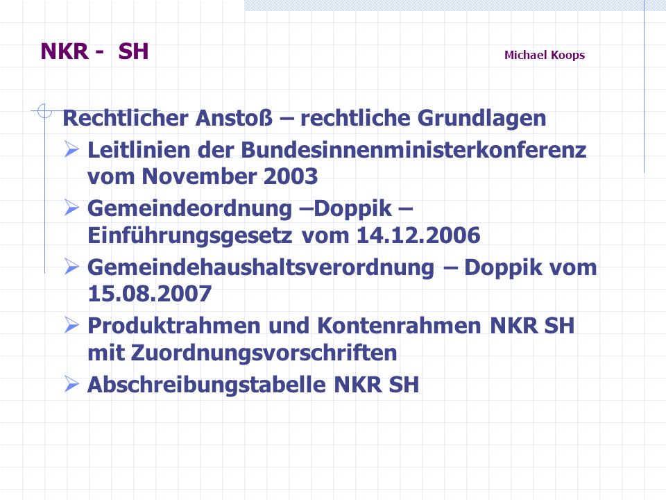 Neues Kommunales Rechnungswesen In Schleswig Holstein Nkr Sh