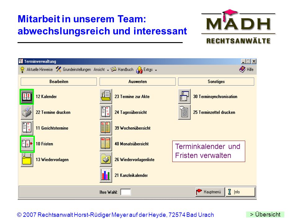 © 2007 Rechtsanwalt Horst-Rüdiger Meyer auf der Heyde, Bad Urach