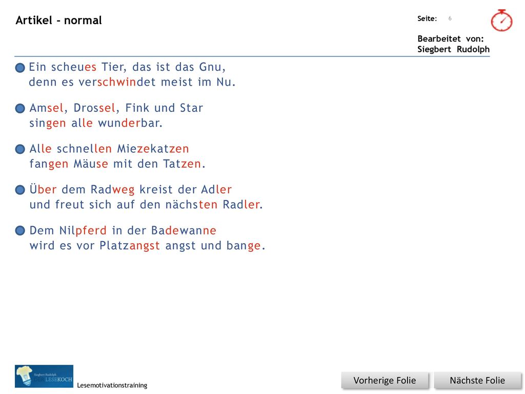 Ein scheues Tier, das ist das Gnu, denn es verschwindet meist im Nu.