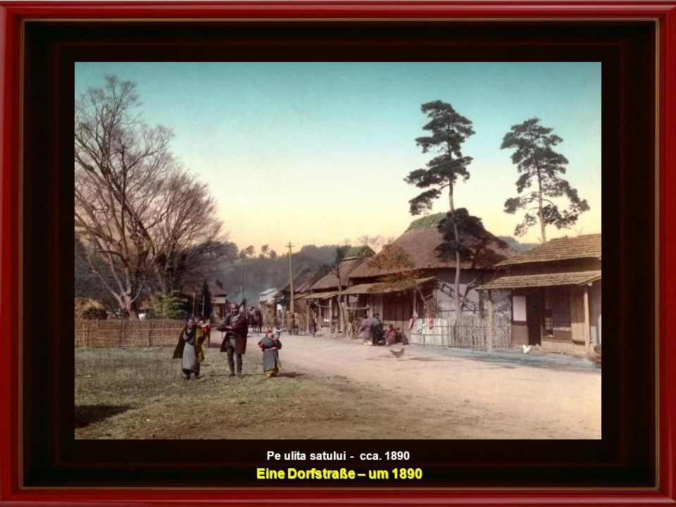 Pe ulita satului - cca Eine Dorfstraße – um 1890