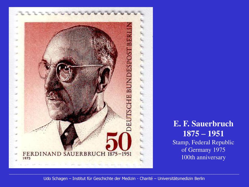 E. F. Sauerbruch 1875 – 1951 Stamp, Federal Republic of Germany th anniversary
