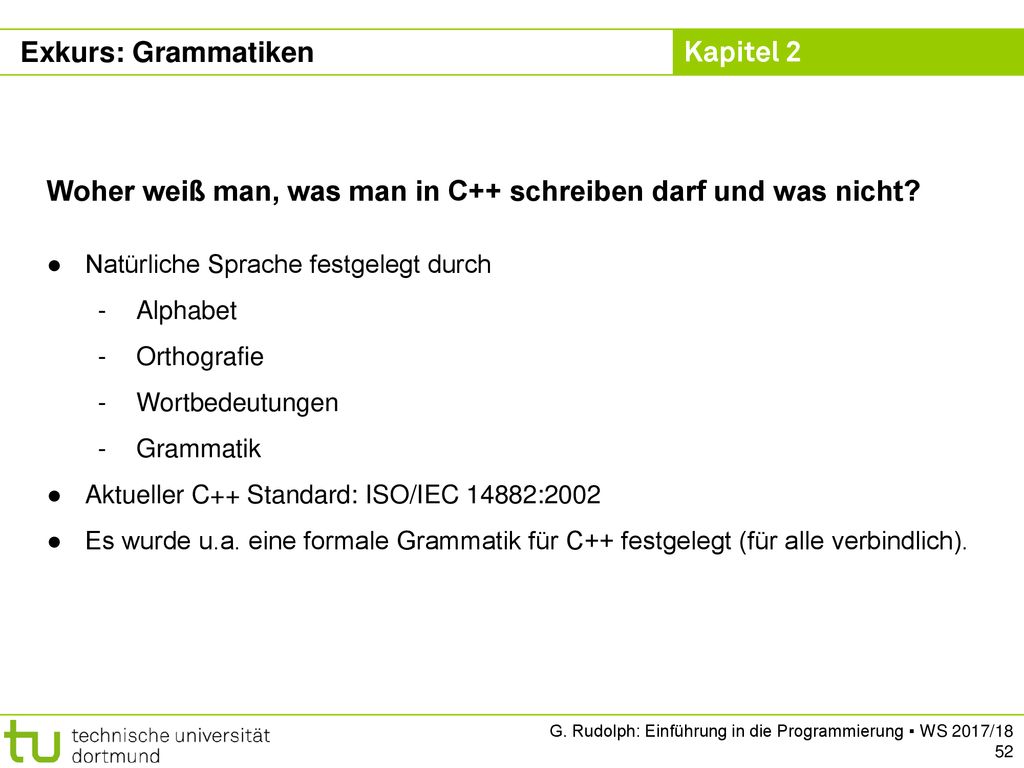 Woher weiß man, was man in C++ schreiben darf und was nicht