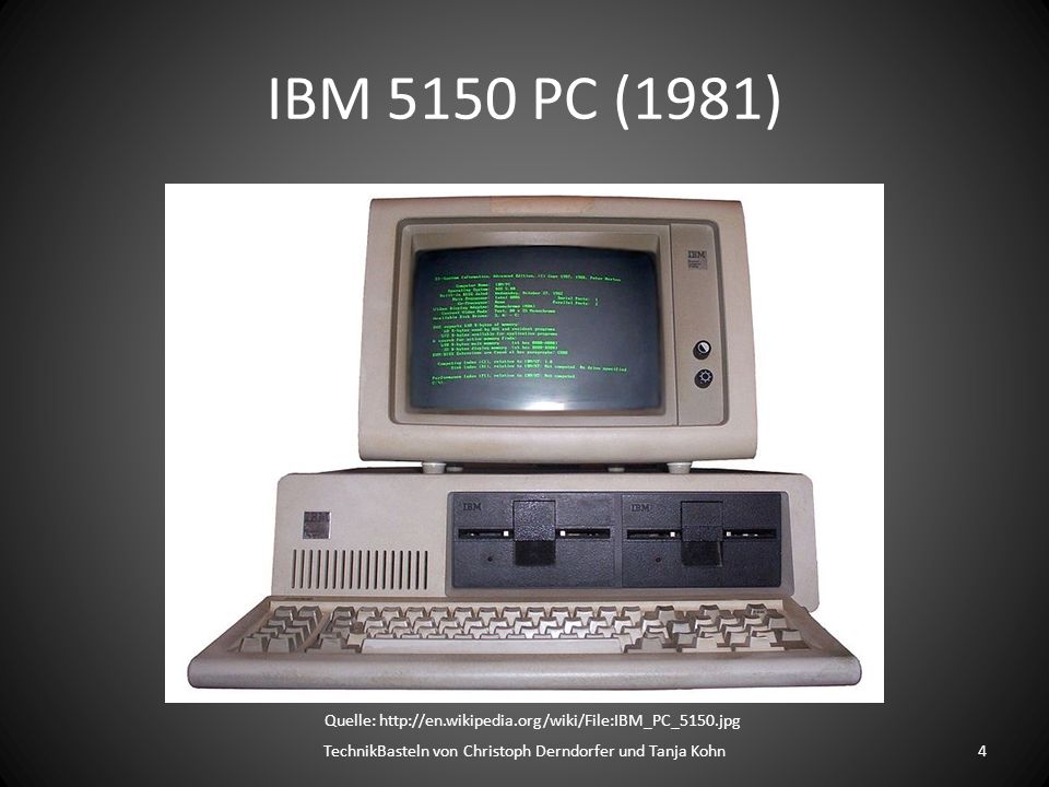 IBM 5150 PC (1981) Quelle: