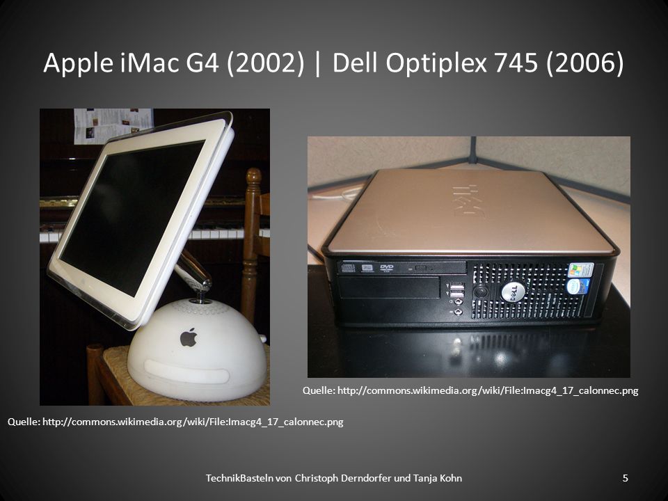 Apple iMac G4 (2002) | Dell Optiplex 745 (2006)