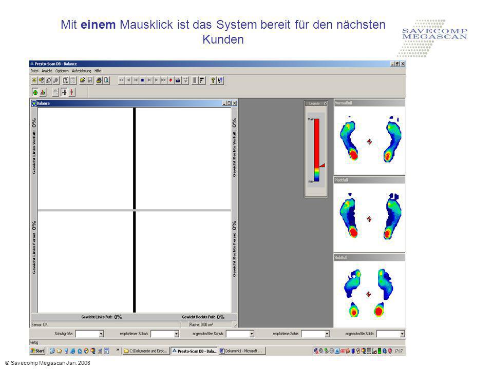 Mit einem Mausklick ist das System bereit für den nächsten Kunden